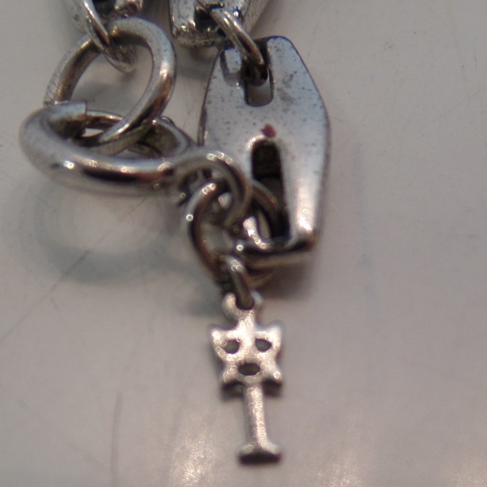 Silvertone Large Link 34" Necklace Double Wrap - Picture 10 of 12